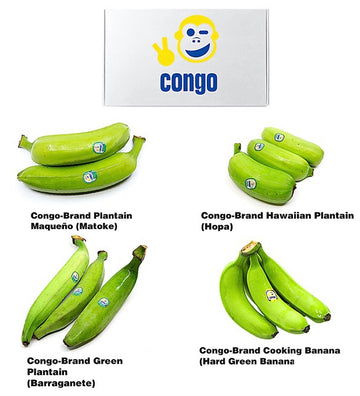 Congo-Brand Plantain & Banana Mixed Box - 9 lbs